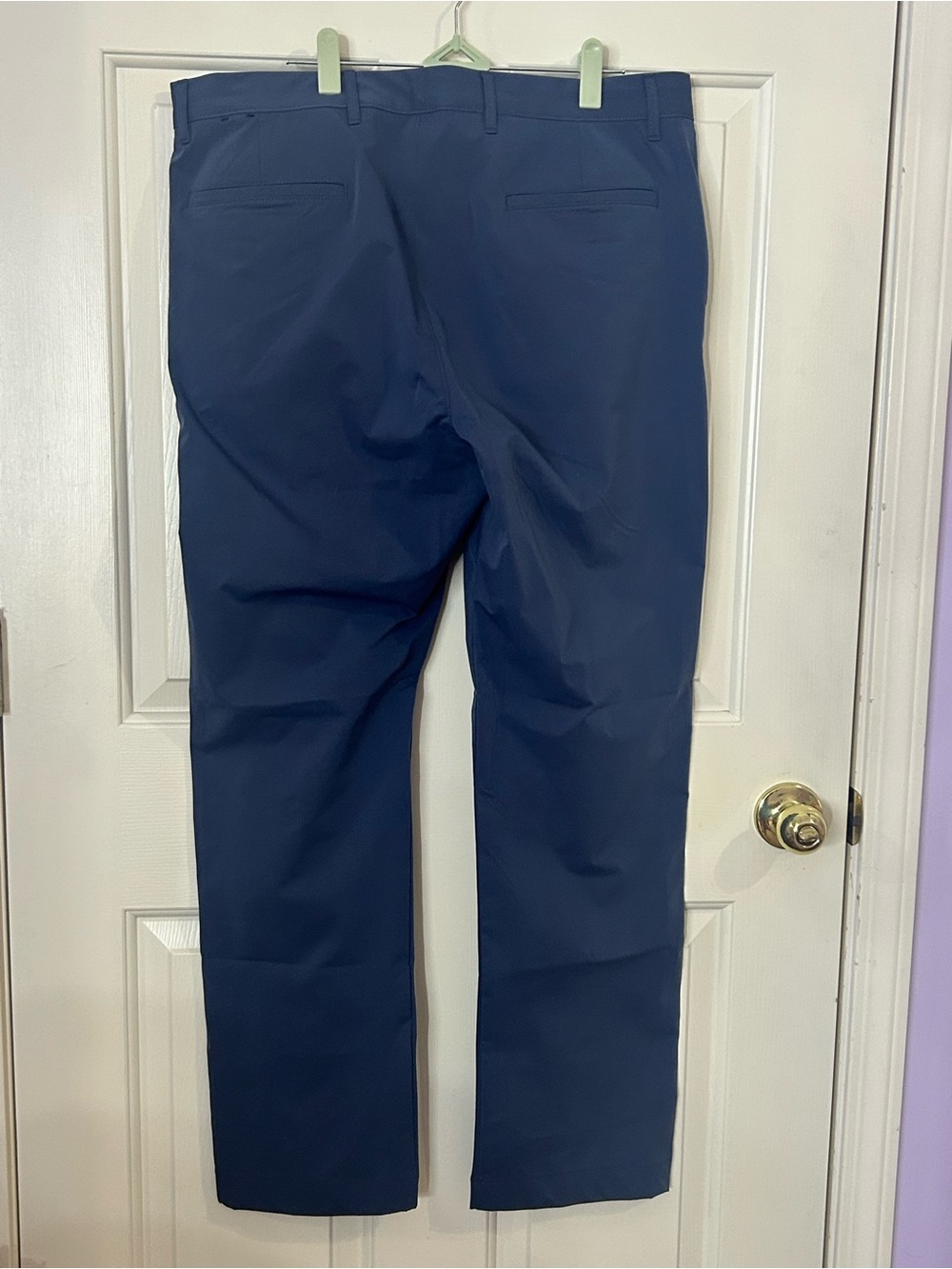 J.Crew Flex Straight Fit Tech Pants Mens 34x32 Blue Stretch Chino EUC - Picture 3 of 8